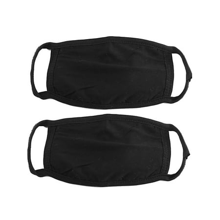 - Unique Bargains 2 Pcs Lady Men Elastic Ear Loop Dust Resistance Face Mouth Mask Black