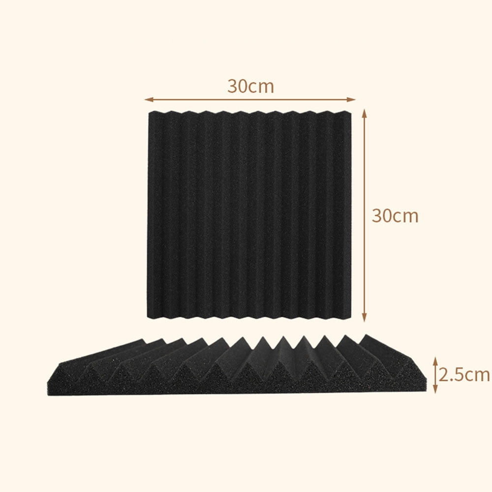 Self-Adhesive Sound Proof Foam Panels, Fast Expand Acoustic Panels, Fire-resistant High Density Sound Deadening Panels, 48 Pack