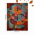 thumbnail image 3 of Qisvanset Autumn Geometric Landscape Canvas Print 12x16 Inch Hallway Decor, 3 of 8