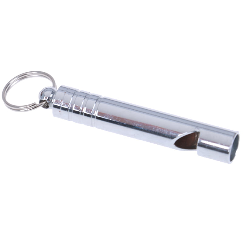 Stainless Steel Key Chain Lifesaving Emergency SOS Outdoor Survival Whistle   SF 
