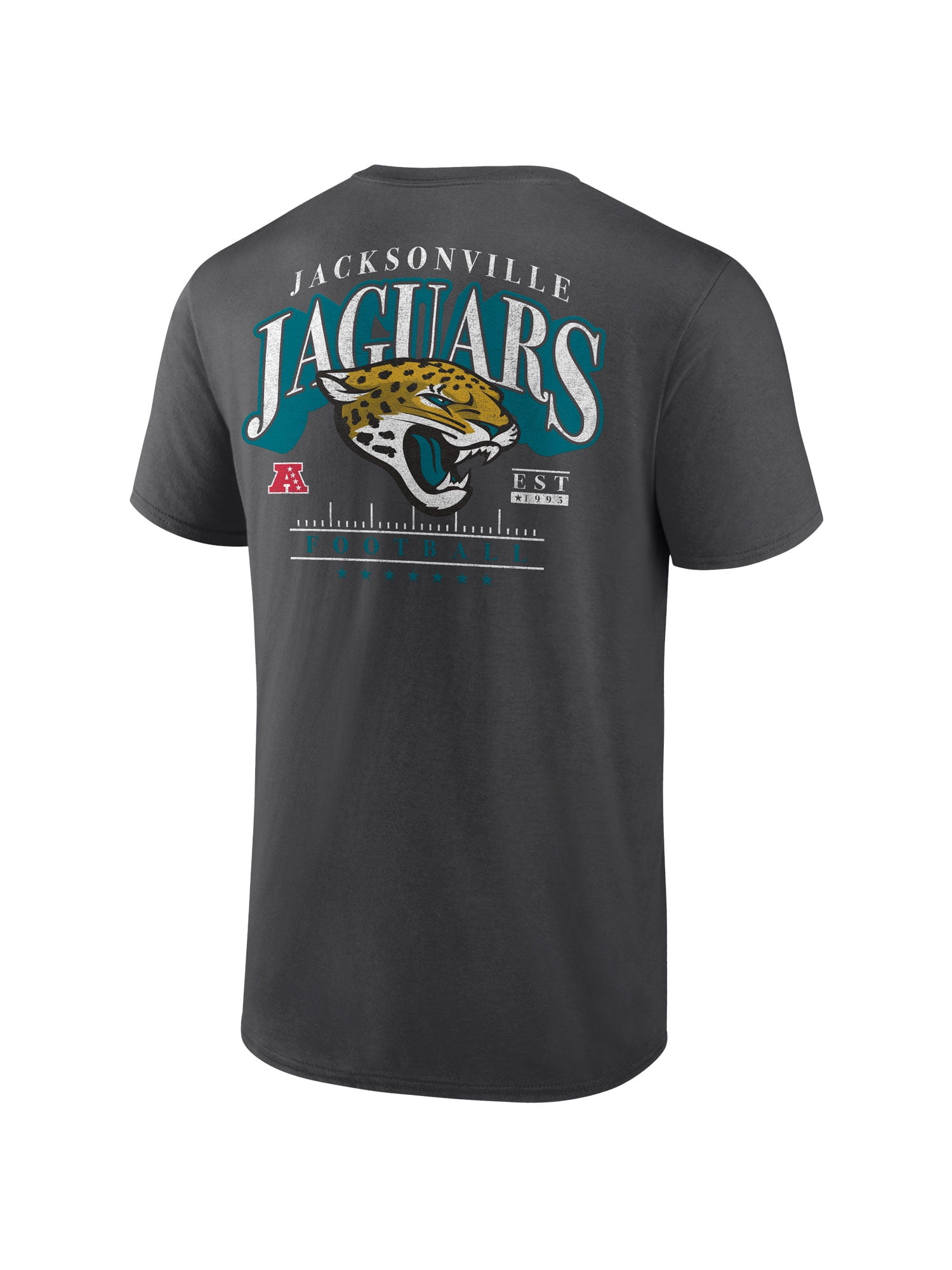 NFL Jacksonville Jaguars Men's Cotton Faded Black Short Sleeve T-Shirt