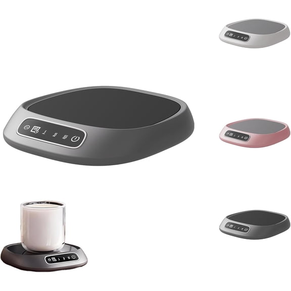 Mug Warmer Cordless , Electric Coffee-Cup Warmer Screen Touch, USB Rechargeable, Quick Heating, 3 Temperature Settings, for Home Travel Office