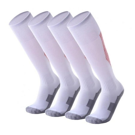

Aosijia 2 Pairs Football Socks Parent-child Towel Bottom Knee High Sports Soccer Socks Thickened Stockings Non-slip Sweat-absorbent Friction-resistant Sports Socks for Kids