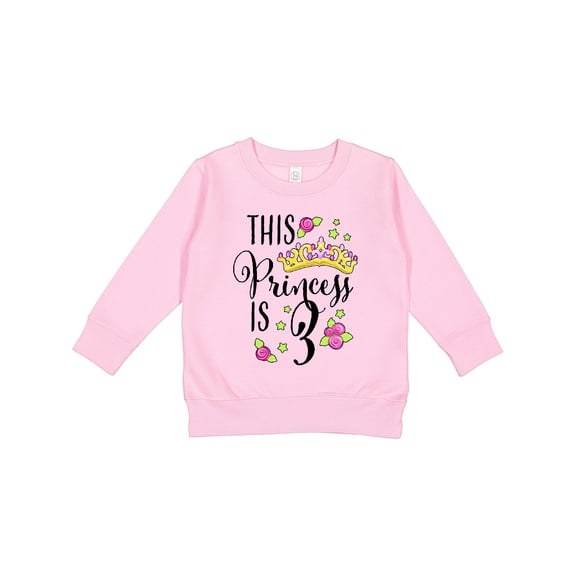 Inktastic This Princess is Three Third Birthday Toddler Sweatshirt
