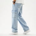 thumbnail image 3 of Mercatoo Teen Boys Cargo Jeans Stretchy Baggy Versatile Straight Elastic Waist Washed Denim Pants Youth Loose Relaxed Streetwear, 3 of 8