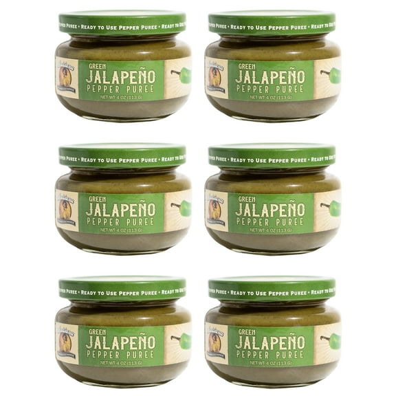 Louisiana Pepper Exchange 4oz Jalapeno Pepper Puree Sauce, 6-Pack