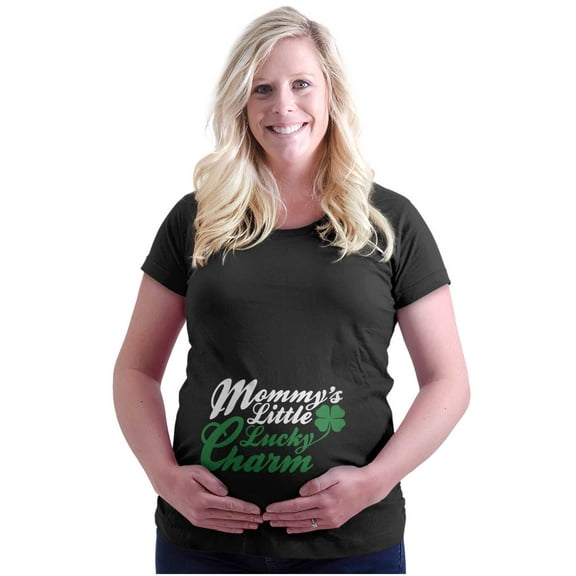 Mommy Lucky Charm St Patricks Day Women's Maternity T Shirt Tee Brisco Brands 2X