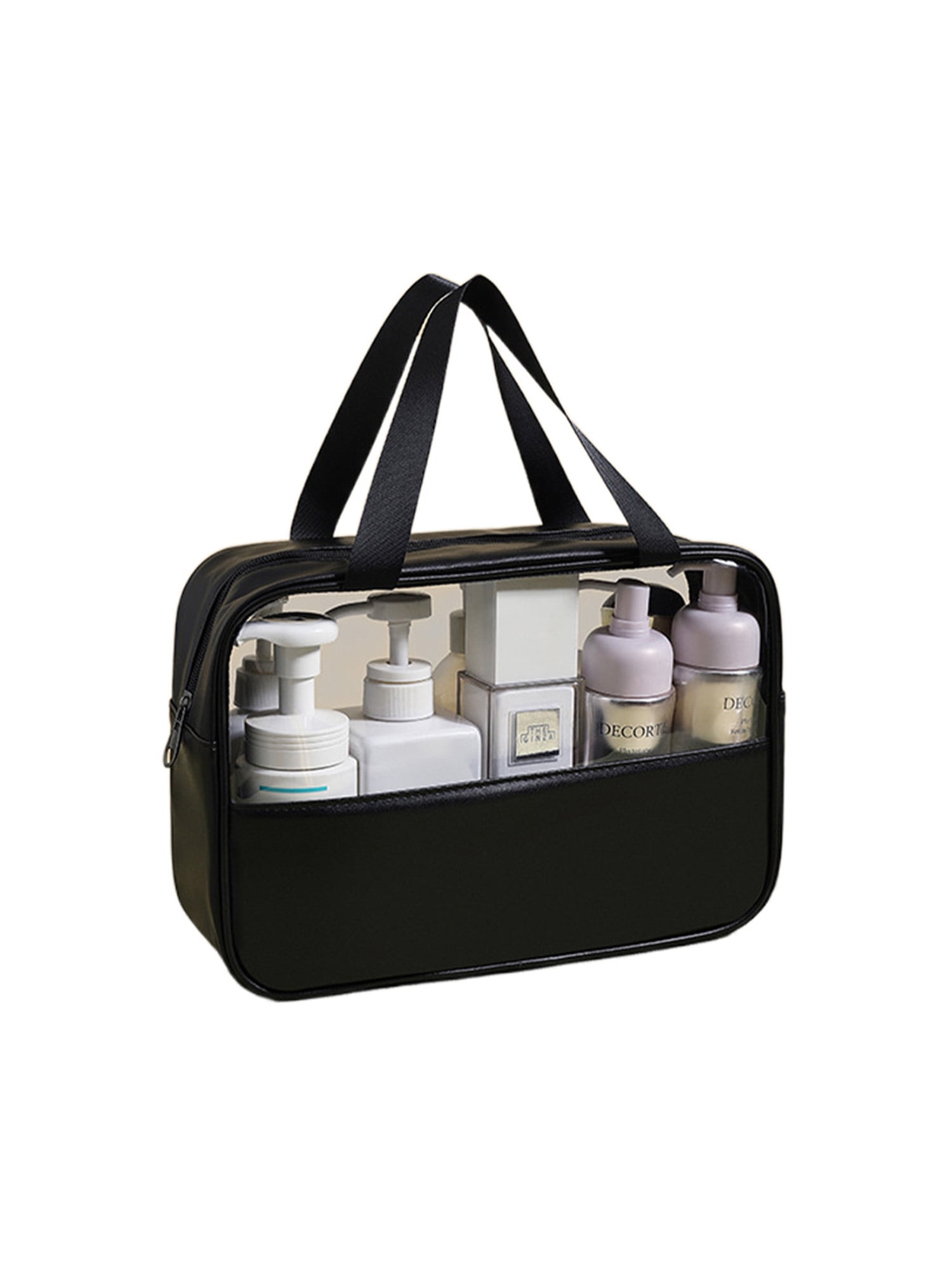 Innerwin Women Travel Top Handle Cosmetic Bag Large Capacity PVC Makeup