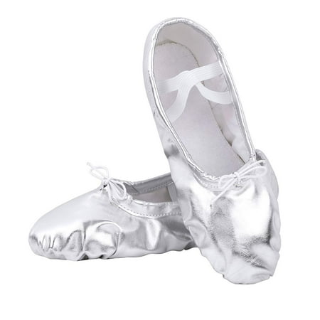 

Nexete Ballet Shoes Split-Sole Slipper Flats Ballet Dance Shoes for Toddler Girl & Women in Gold Gold Glitter Silver Pink Pink Glitter Rose Gold Nude Colors