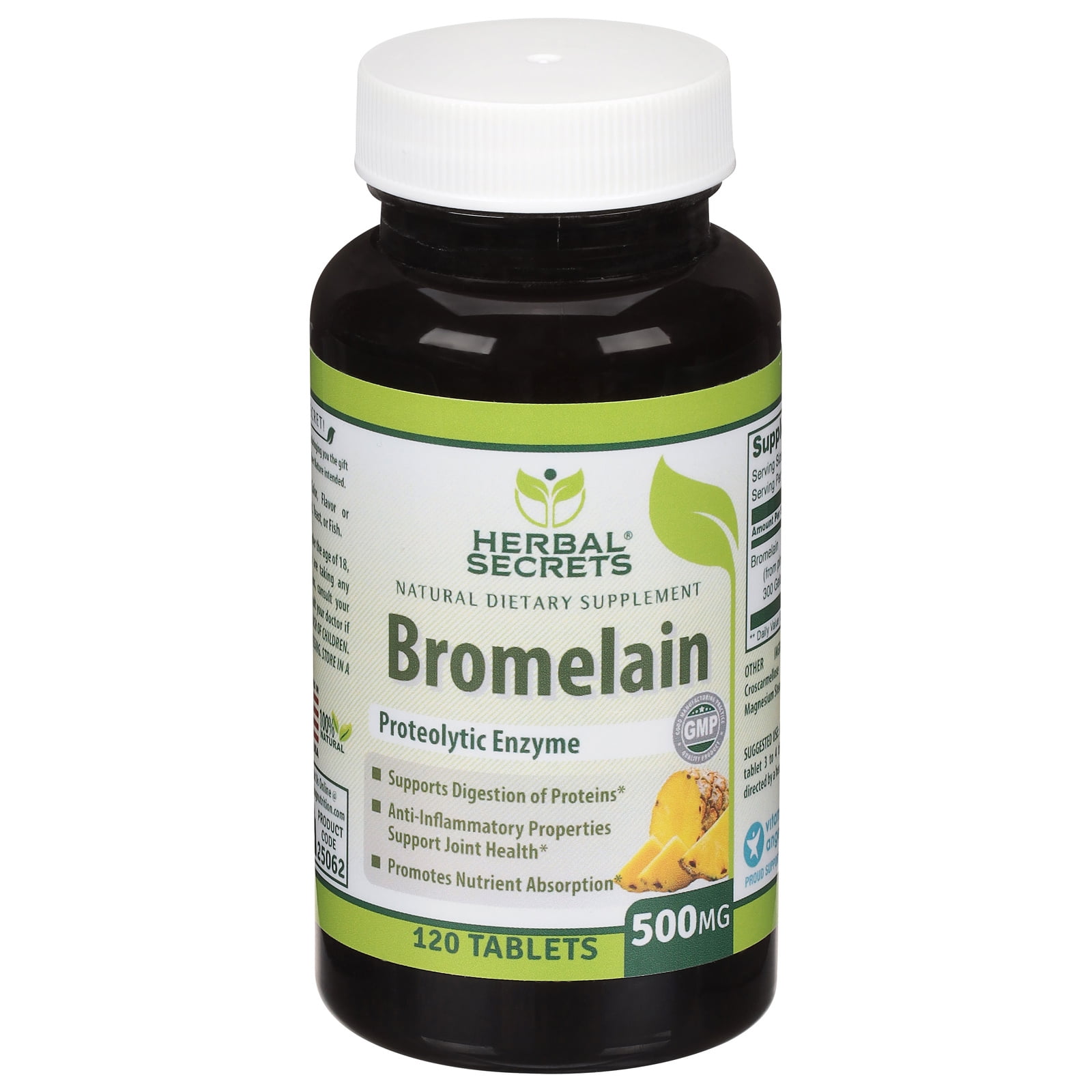 Herbal Secrets Bromelain 500 Mg 1 Each 1120 CT
