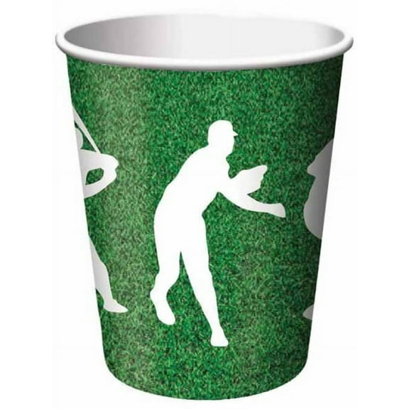 Team Sports Baseball 9oz Paper Cups (8ct)
