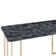 thumbnail image 6 of Jenny 47 Inch Desk- USB Power Outlet- Gold Metal Legs- Black Faux Marble, 6 of 6