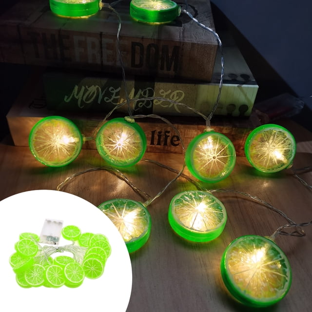 LSLJS LED Lemon String Lights 1 Set of 1.5 Meters 10 Lights Party Ambient Lights Birthday Decoration Fruit Shape Battery Operated, Light String Party Supplies