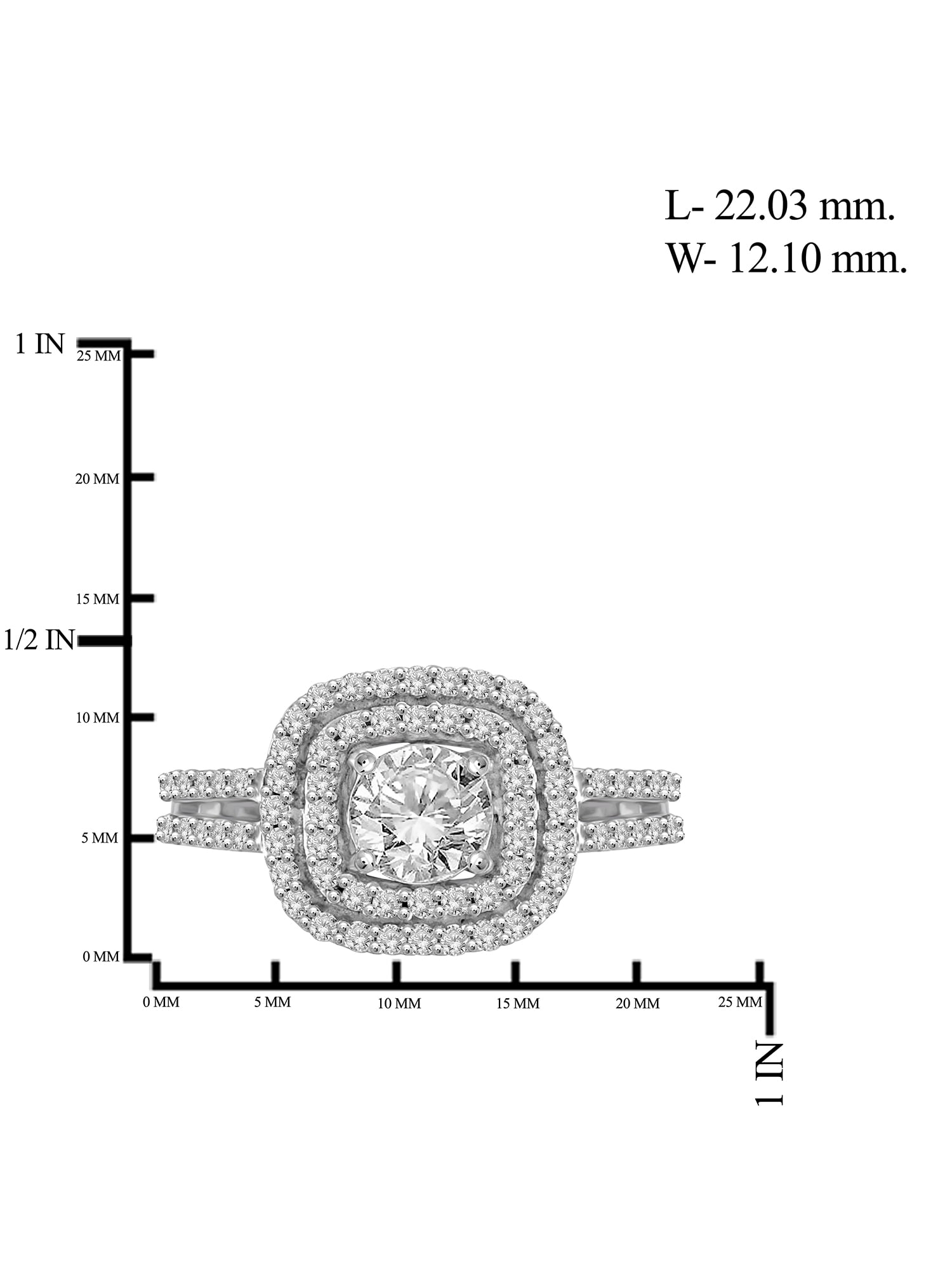 0.925 Sterling Silver 3.00 Carat White Cubic Zirconia Ring for Women | Cubic Zirconias for Everyday Womens Wear