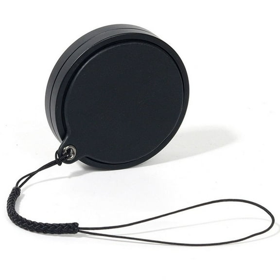 New 2024 Stable Genuine Leather Self Adhesive Black Lens Cover Sticker Lens Cap Protective Rope Instant Camera Lanyard