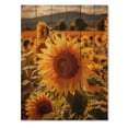 thumbnail image 3 of Designart "A Golden Sunflower Set Against the Sunset I" Floral Print on Natural Pine Wood, 3 of 5