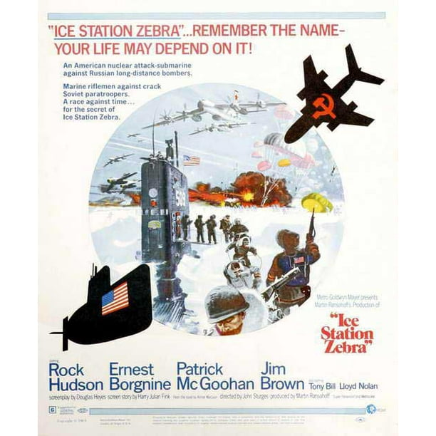 Ice Station Zebra Movie Poster Style B 11 X 17 1969 Walmart Com