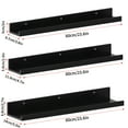 thumbnail image 6 of Giftgarden 24 inch Floating Shelves for Wall Decor, Wall Mount Ledge Shelf Set of 3 for Living Room, Bedroom, Office, Black, 6 of 6