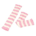 thumbnail image 4 of Men's Women's Winter Striped Pattern Knitted Yarn Warm Boot Leg Guards Foot Pile Socks, 4 of 4