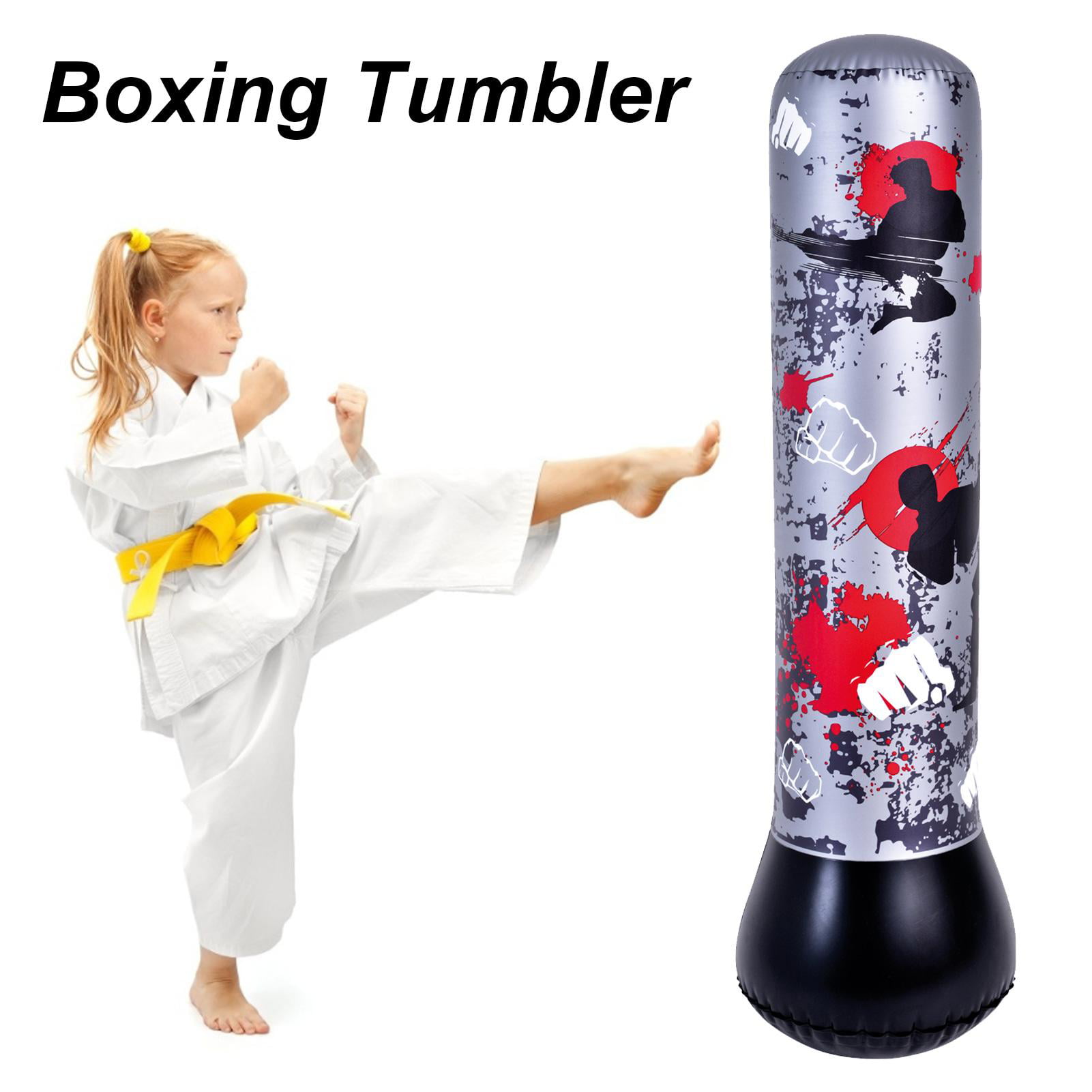 Details about   Children 120cm Inflatable Standing Boxing Bag Punching Bag PVC Fitness Gear 