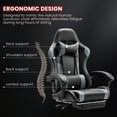 thumbnail image 5 of JONPONY Big and Tall Gaming Chair, Computer Chair with Footrest and Lumbar Support, Height Adjustable Game Chair with Headrest and Swivel Seat，BLACK, 5 of 9