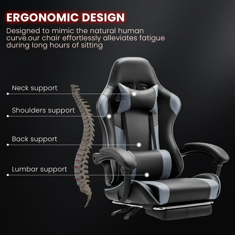 JONPONY Big and Tall Gaming Chair, Ergonomic Design, Gamer