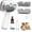 Grey, variant on Steam Brush for Dogs & Cats,5-in-1 Self-Cleaning  Steam Brush with 3 Swap-in Heads (, Dematting, Deshedding),  Hair Removal Comb,Includes   & Storage Bag