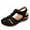 Black, variant on ZTTD Women's Ladies Girls Comfortable Ankle Hollow Round Toe Sandals Soft Sole Shoes
