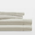 thumbnail image 3 of Noble Linens 300 Thread Count 4 Piece Cotton Sheet Set in Ivory, Queen, 3 of 7