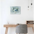 thumbnail image 5 of Flowers Wall Art Blue White Blossom Canvas Wall Pictures Vintage Floral in Vase Painting Grey Window Background Artwork Prints for Living Room Bathroom Bedroom Decor Ready to Hang 12" X 16", 5 of 6