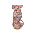thumbnail image 2 of BLISSFUL STEP Women's Shoes Solid Color Open Toe Block High Heels Summer Sandals Pink Red 11, 2 of 7
