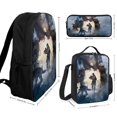 thumbnail image 2 of War of the Robots Backpack Three Piece Essentials 17 Inch Bag Lunch Tote Pen Case, 2 of 5