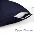 thumbnail image 4 of PiccoCasa Satin Pillowcase 20"x54" Long Body Pillowcases with Zipper, Navy, 4 of 8