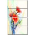 thumbnail image 2 of Fleurs de Coquelicot Rouge sur Fond Grunge - Impression sur Toile Florale, 2 of 3
