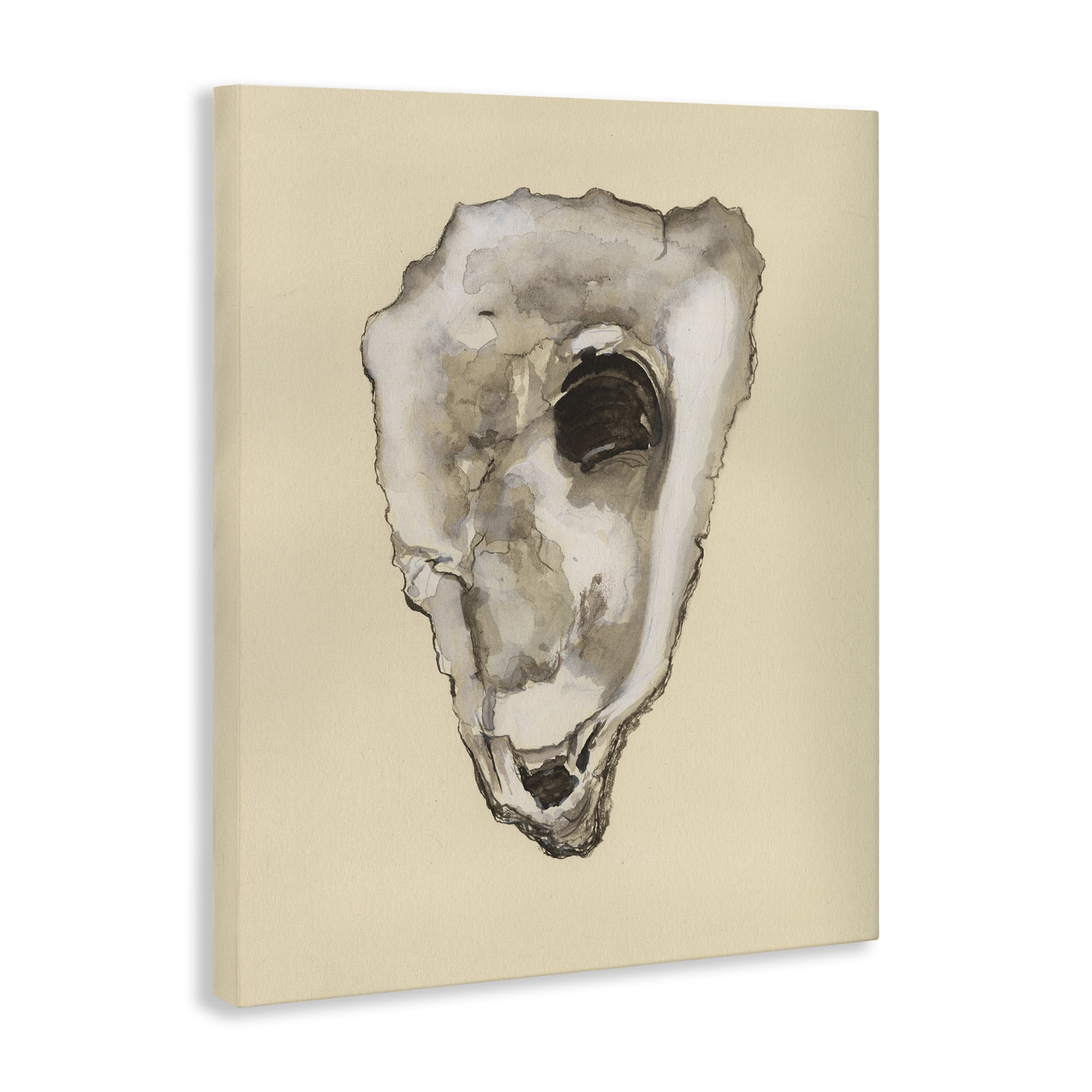 Stupell Industries Oyster Sea Creature Nautical & Beach Painting Wrapped Canvas Art Print Wall Art, 24 x 30