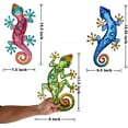 thumbnail image 2 of Metal Lizards Outdoor Decor Metal Gecko Wall Decoration Geico Lizard 13.5 * 8.5 Inch 3 Pack Set Suitable for Hanging in Yard Or Fence, 2 of 4