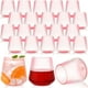 thumbnail image 1 of Copas de Vino de Plástico Suclain Rosadas con Textura Acanalada y Sin Tallo 400 mL x50, 1 of 6