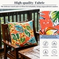 thumbnail image 5 of 18x18 Inch Outdoor Throw Pillows Set of 2, Waterproof & Fade-Resistant, Square Decorative Cushion For Patio Furniture, All Weather Outdoor Pillows (Coral Powder Flowers), 5 of 7