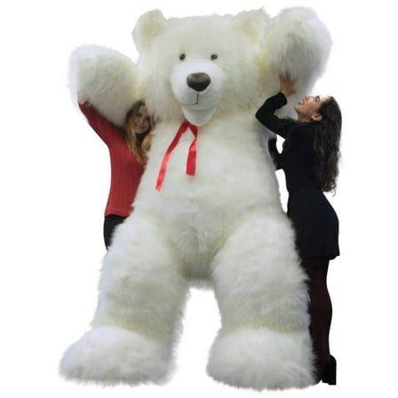 American Made 9 Foot Giant Teddy Bear Soft 108 Inches Enormous Huge Stuffed Animal White Made in USA