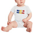thumbnail image 2 of Made In Romania Funny Baby Bodysuit Boy Girl Clothes, 2 of 5