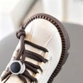 thumbnail image 5 of Eltusu Girls Ankle Boots Lace Up, School Non-Slip PU Waterproof Spring Winter Booties Beige Size 12 Little Kids, 5 of 7