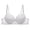 White, variant on Womens Bras Comfortable Lace Padded Bras Adjustable Spaghetti Straps Underwire Bra Lift Up 3/4 Cup Lingerie 5XL