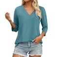 thumbnail image 1 of Nueva camiseta corsé para mujer: estilo informal, cuello en V, diseño con costuras, mezcla de poliéster y spandex., 1 of 5