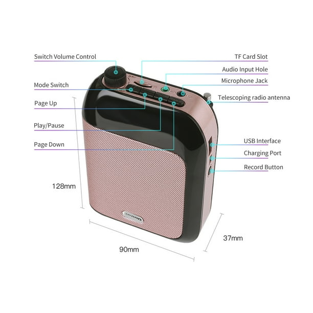 Portable Voice Speaker Amplifier for Teachers with Wireless