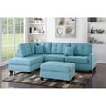 thumbnail image 4 of Bobkona Adolph Reversible Sectional Set with Ottoman in Citrus., 4 of 5