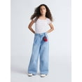 thumbnail image 2 of Weekend Academy Girls Wide Leg Pleated Denim Jeans, Sizes 5-18, 2 of 6