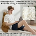 thumbnail image 6 of Reading Pillow for Bed with High Arm Rests,Back Support Pillow for Sitting Up in Bed with Shredded Memory Foam for Reading, TV, Gaming or Relaxing on Floor（Brown，Large）, 6 of 12