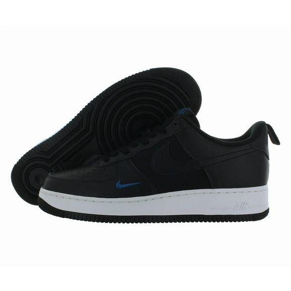 Nike Air Force 1 '07 Unisex Shoes Size 12, Color: Black/Black/Court Blue/White
