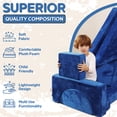 thumbnail image 3 of Contour Comfort Kids Couch, 14 PC Modular Kids Play Couch Set for Playroom and Lounge, Soft Foam, Blue, 3 of 8