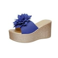 thumbnail image 2 of Sandals For Women 2025 Comfortable Espadrille Wedge Thick Heel Open Toe Slip-on Slides Slippers Comfortable Walking Beach Sandals for Women Dressy Summer 8.5, 2 of 5